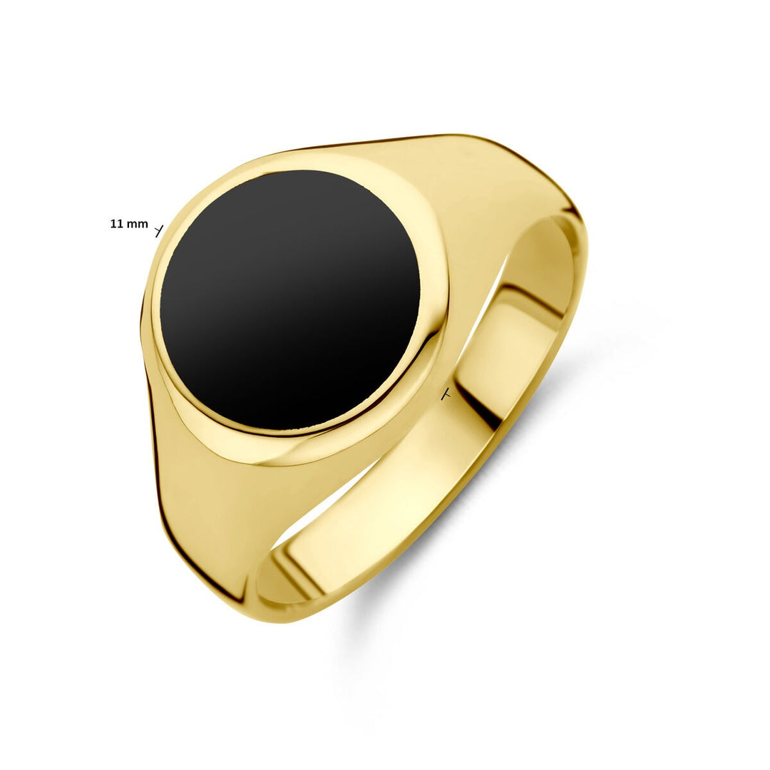 14k Geelgouden Ring met Onyx