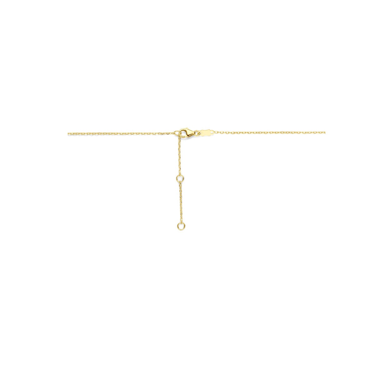 14k geelgouden dames collier met parelmoer
