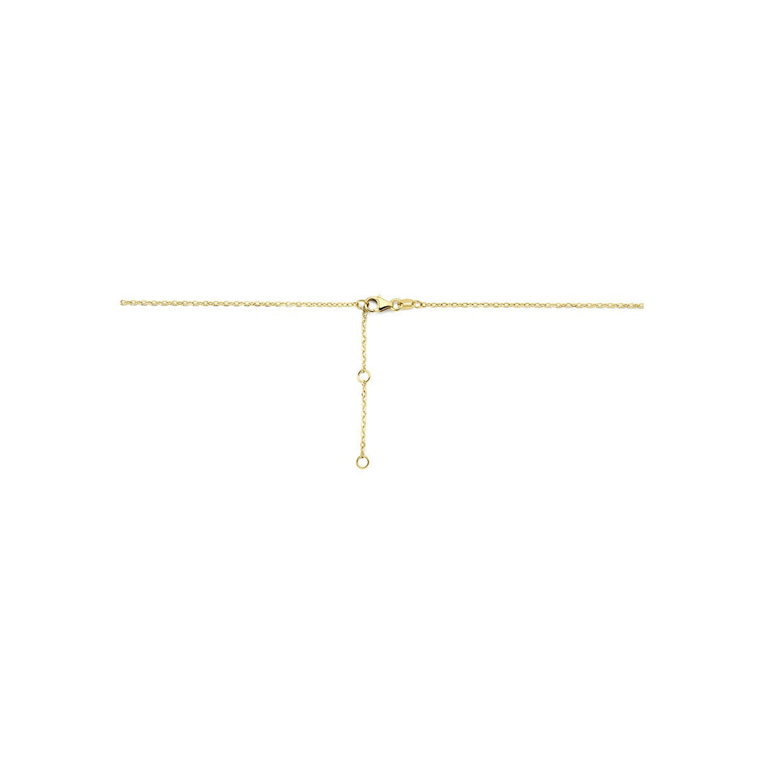 14k Geelgouden collier met citrien, amethist en topaas