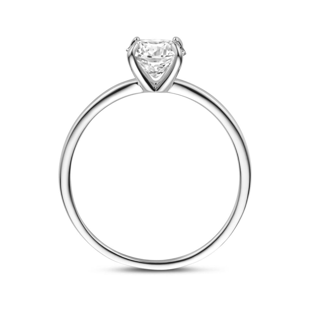 Zilveren ring met zirkonia – gerhodineerd 925 zilver