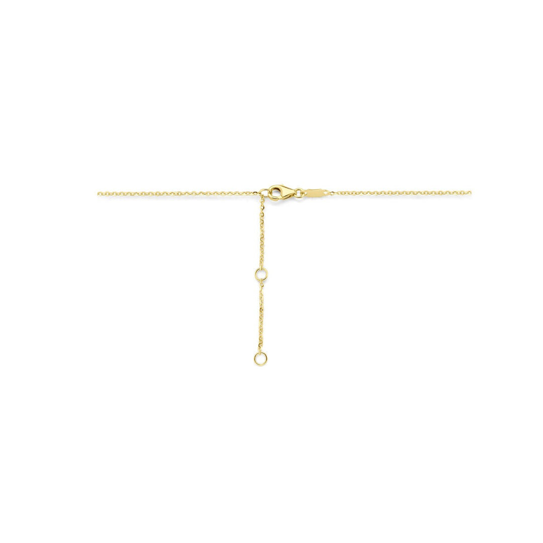 14k geelgouden dames collier met zirkonia