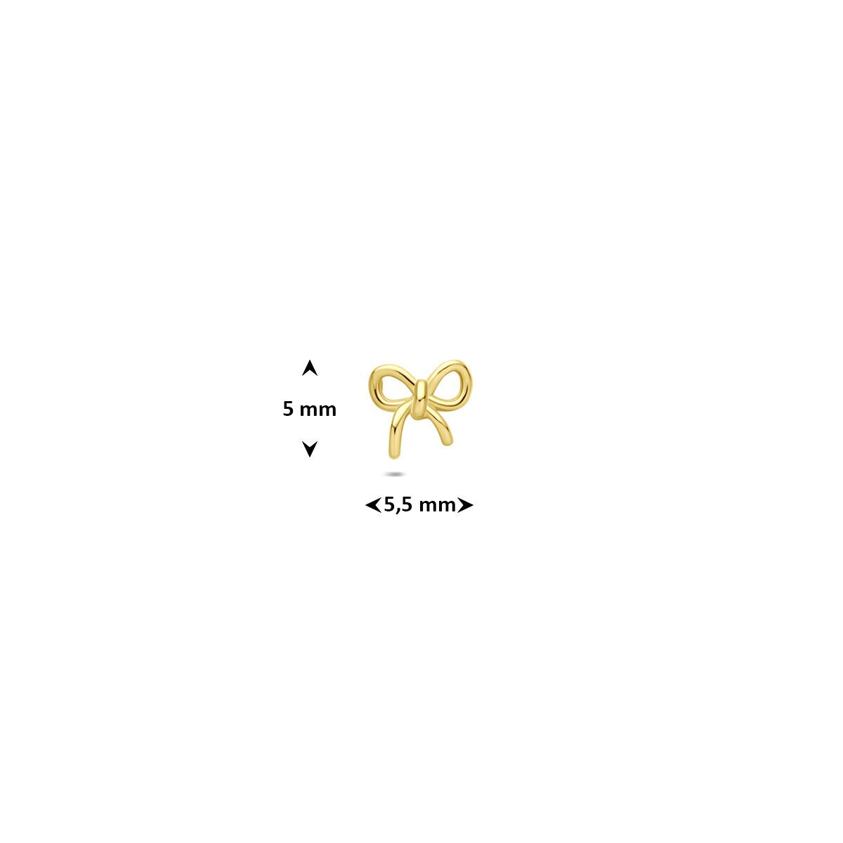 9k Gouden piercing strik
