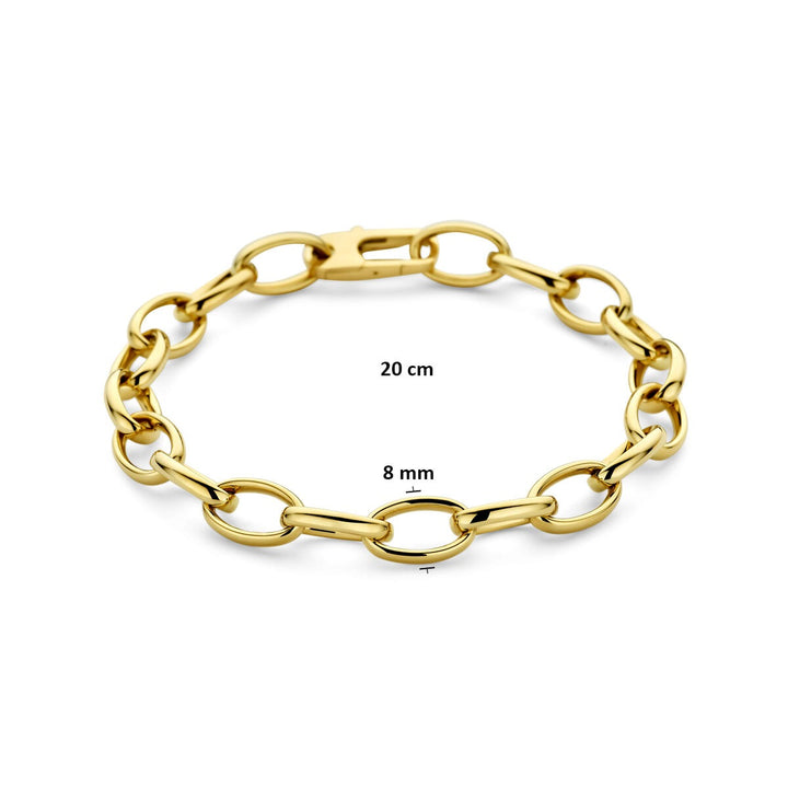 Gouden dames armband – 14k anker schakel 8 mm