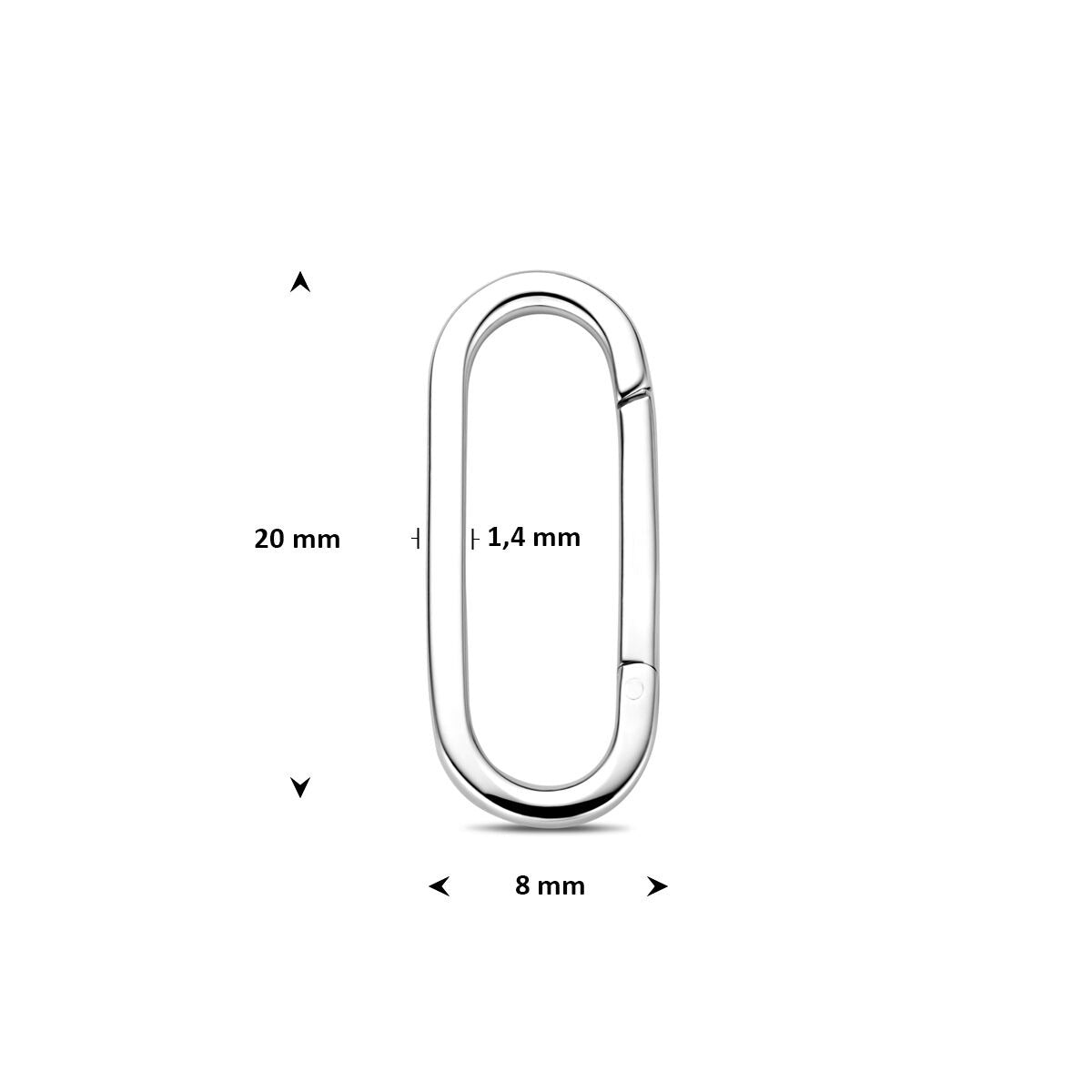 Gerhodineerd zilveren connector