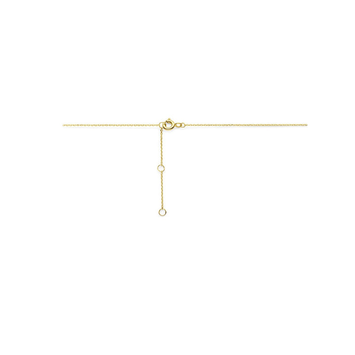 9k Geelgouden collier met zirkonia