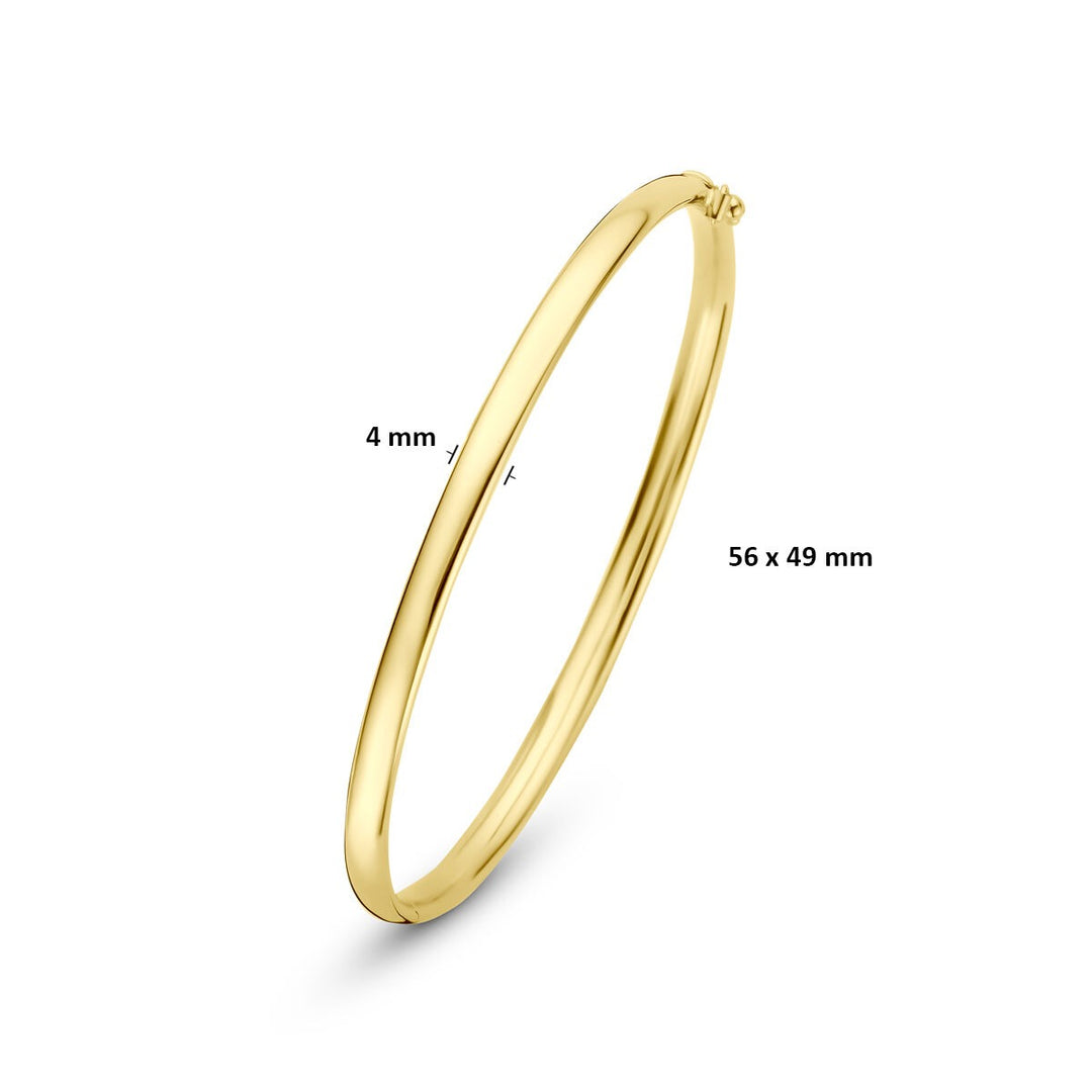 14k Geelgouden Silgold Bangle 4 mm Dames