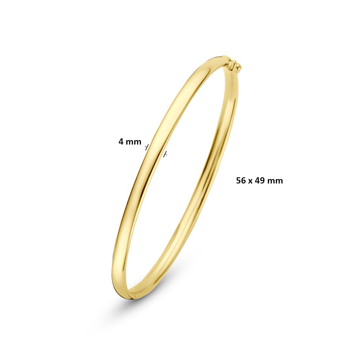 14k Geelgouden Silgold Bangle 4 mm Dames