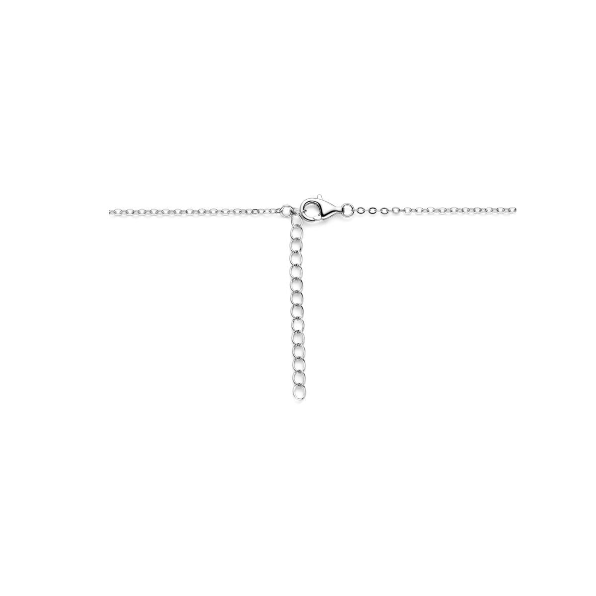 Gerhodineerd zilveren collier met hartje