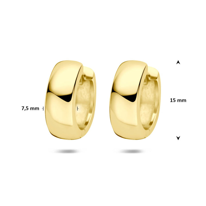 Verguld 925 zilveren klapoorringen