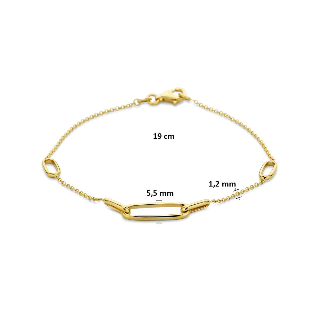 Gouden dames armband – 14k fijn schakelontwerp 1,2 mm