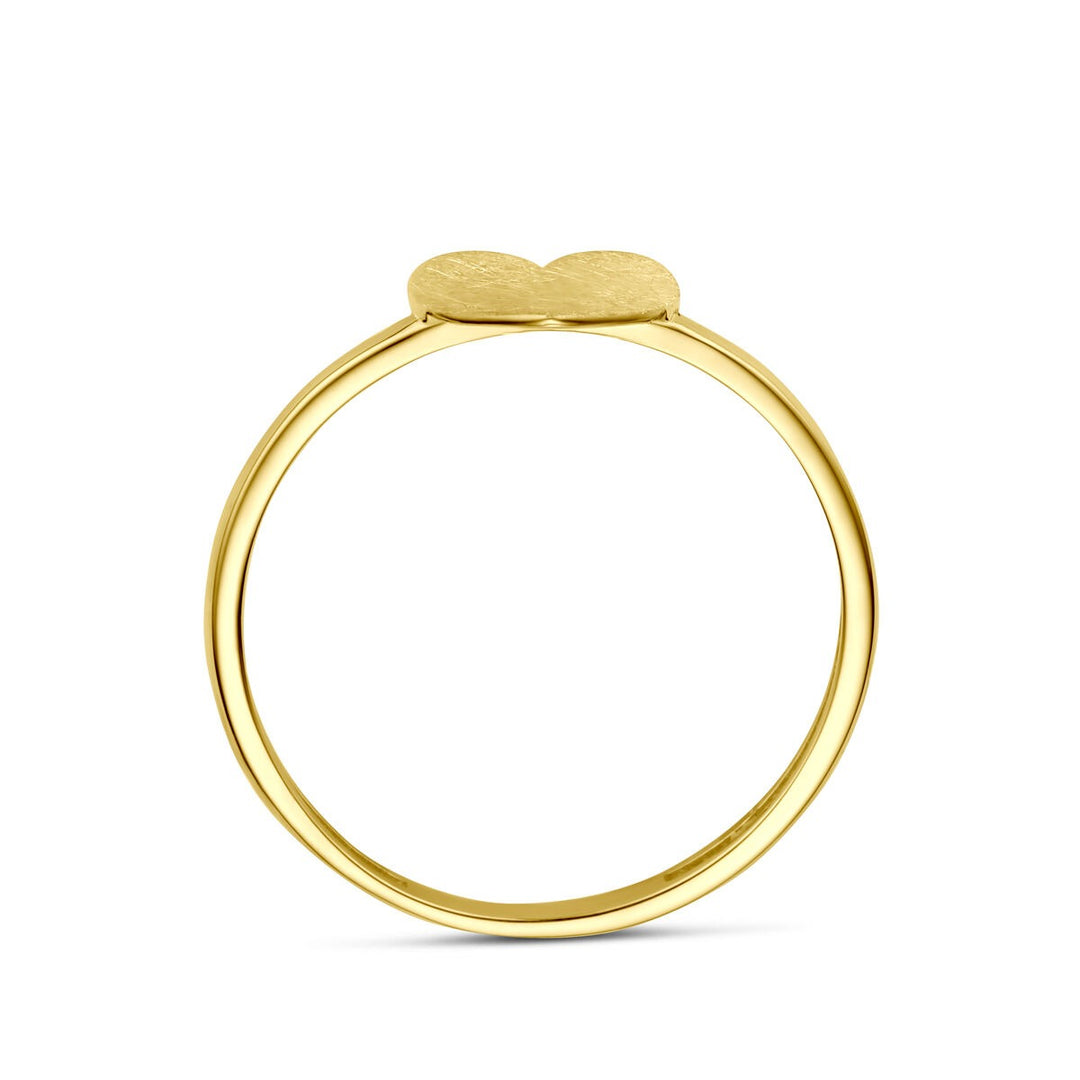Gouden ring met hartje – 14k geelgoud