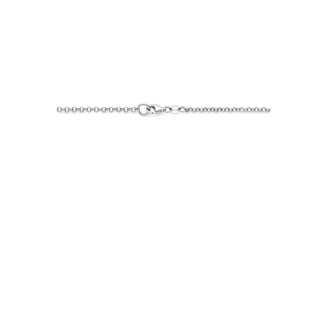 Zilveren jasseron collier met connector – gerhodineerd 925 zilver