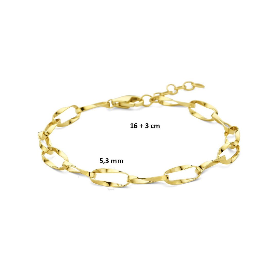 14k geelgouden armband met anker schakel
