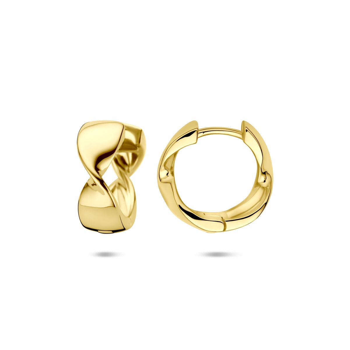 Verguld zilveren klapoorringen dames – 15 x 6 mm