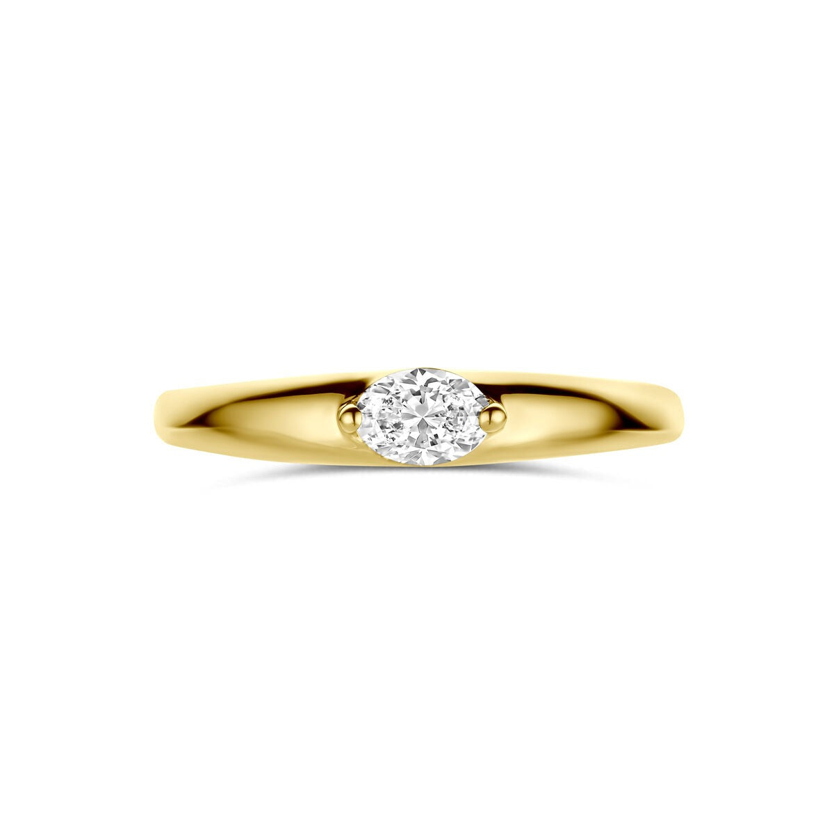 14k Geelgouden Ring met Diamant 0,32 ct Solitaire