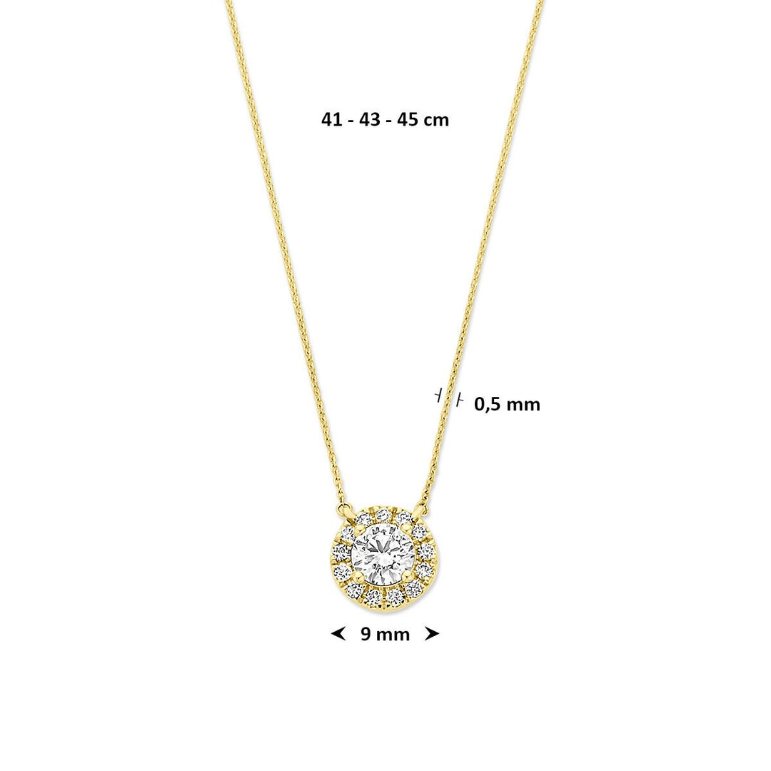 14k Gouden ketting met lab grown diamant