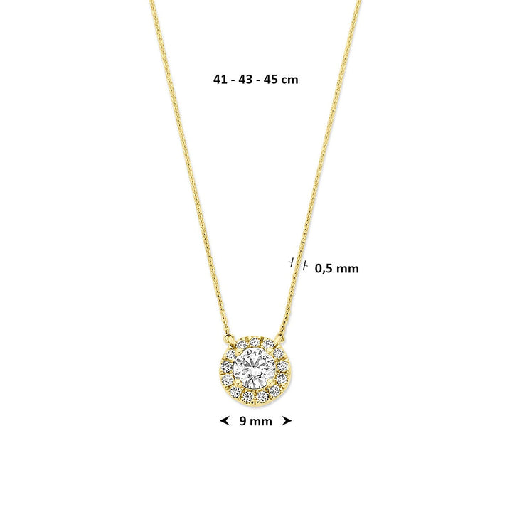 14k Gouden ketting met lab grown diamant