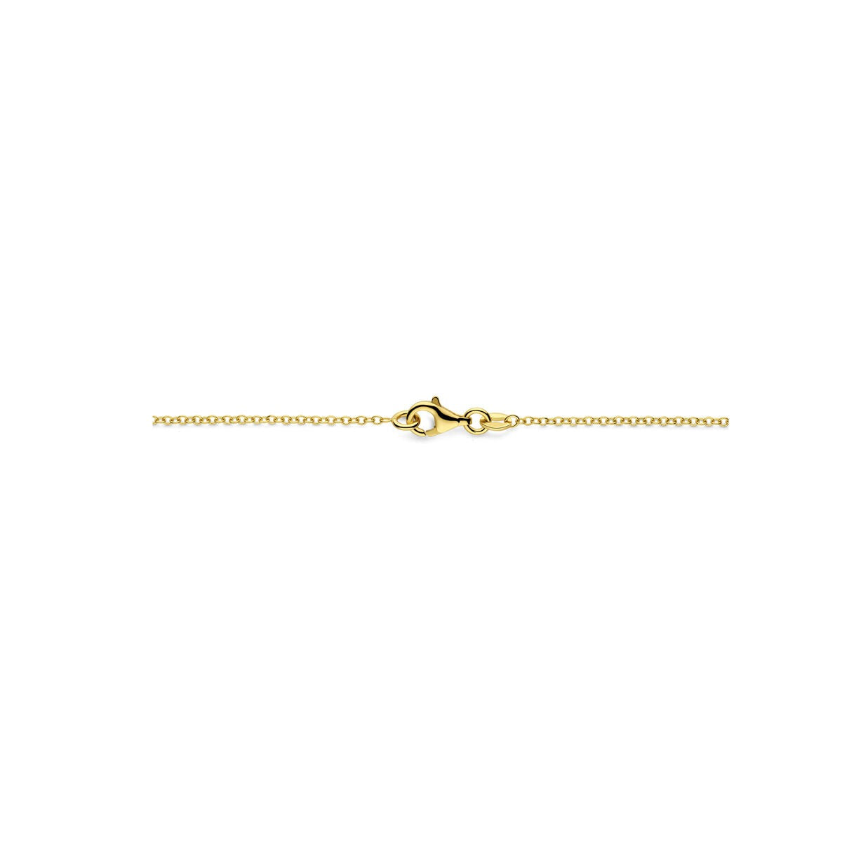 Gouden dames ketting met dubbele druppelhanger – 14k geelgoud
