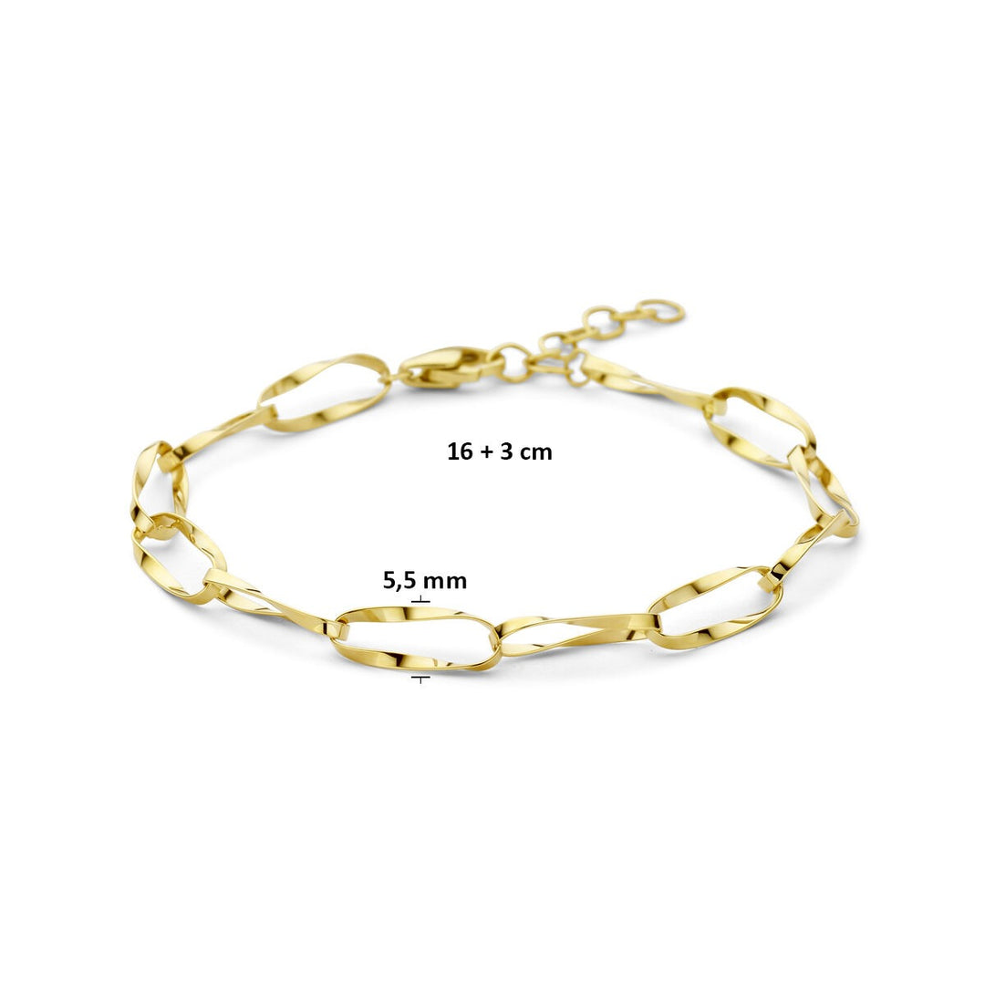 14k Geelgouden dames armband anker schakel