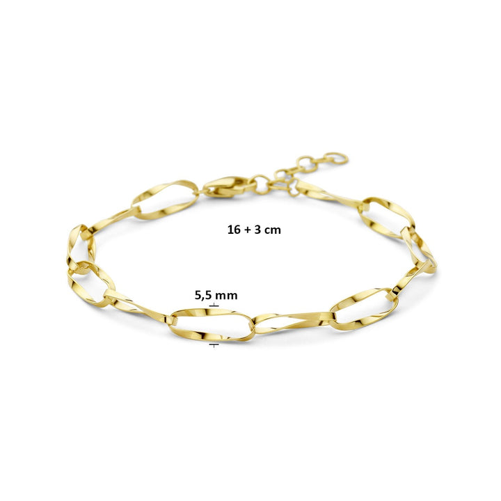 14k Geelgouden dames armband anker schakel
