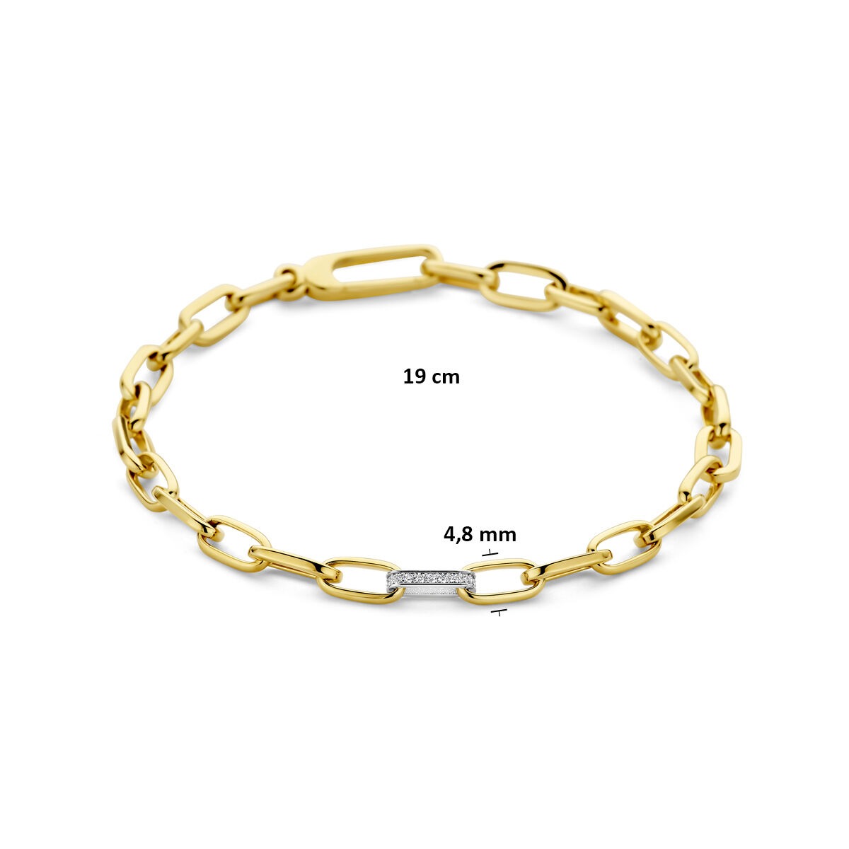 14k Bicolor armband met diamant