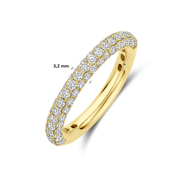 14k geelgouden ring met diamant 1.24ct