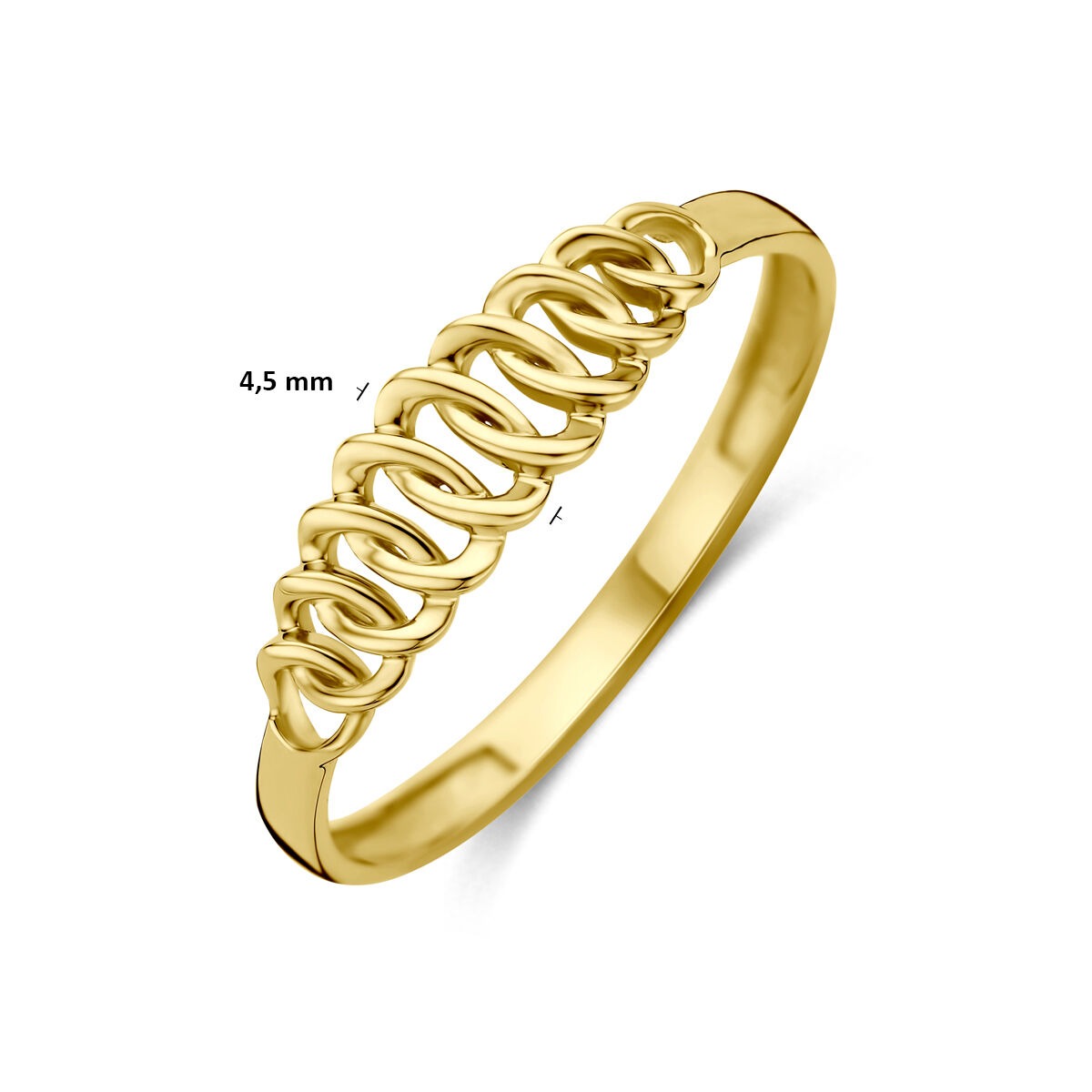 14k Geelgouden ring 4.5mm