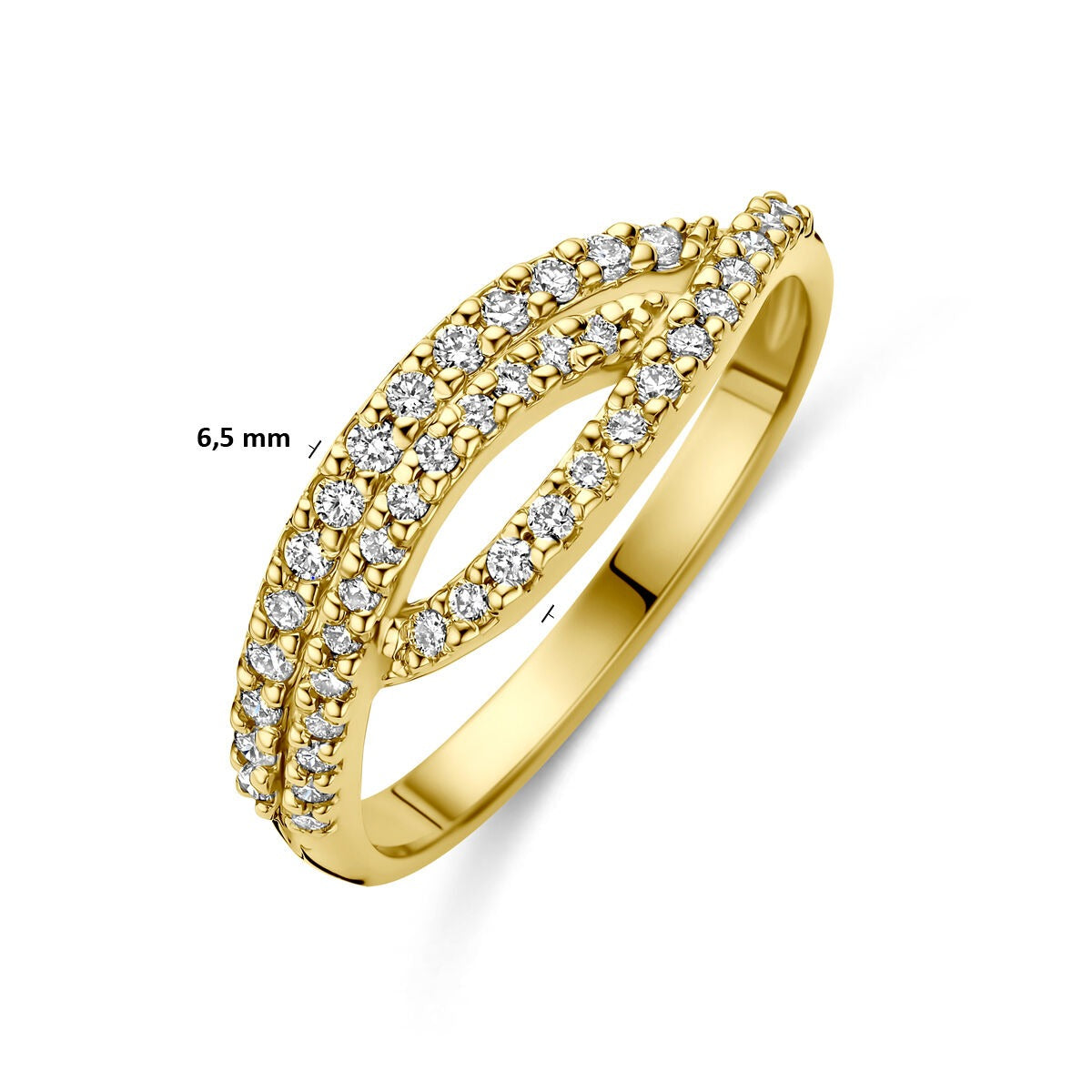 14k Geelgouden ring met lab grown diamant