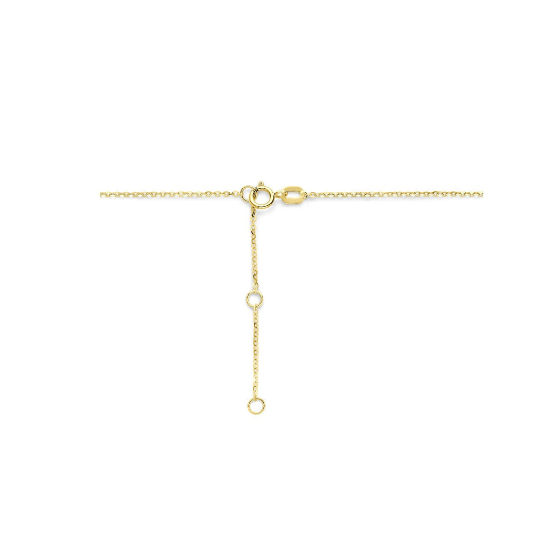14k Geelgouden ketting met ster en zirkonia