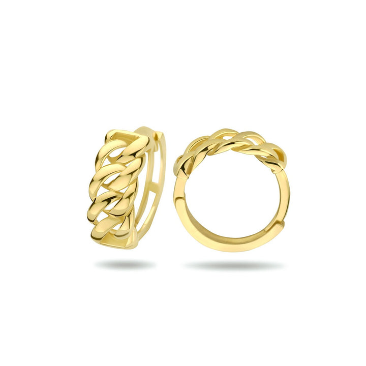 9k Geelgouden oorringen 13 mm