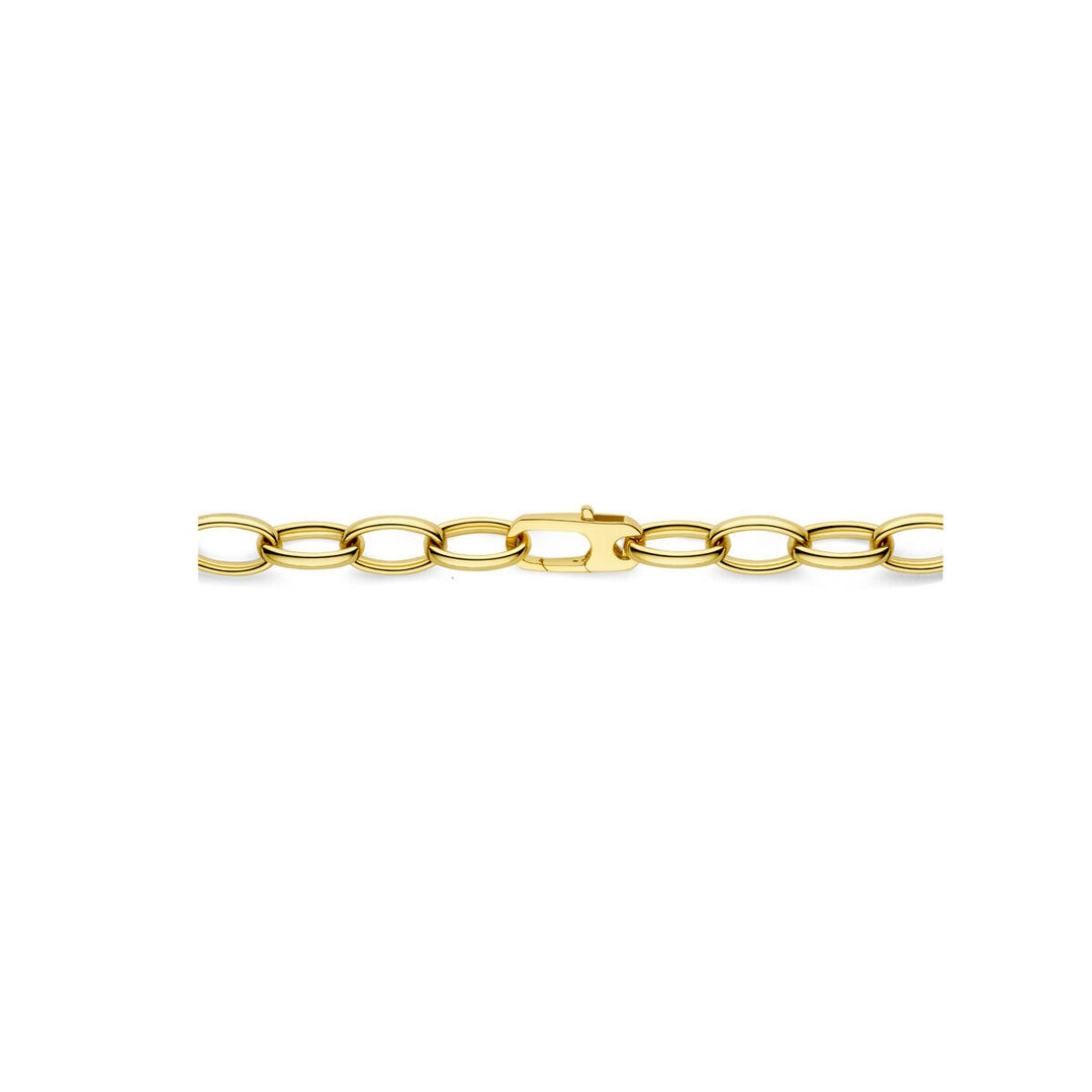 Gouden dames ketting – 14k anker schakel 8 mm