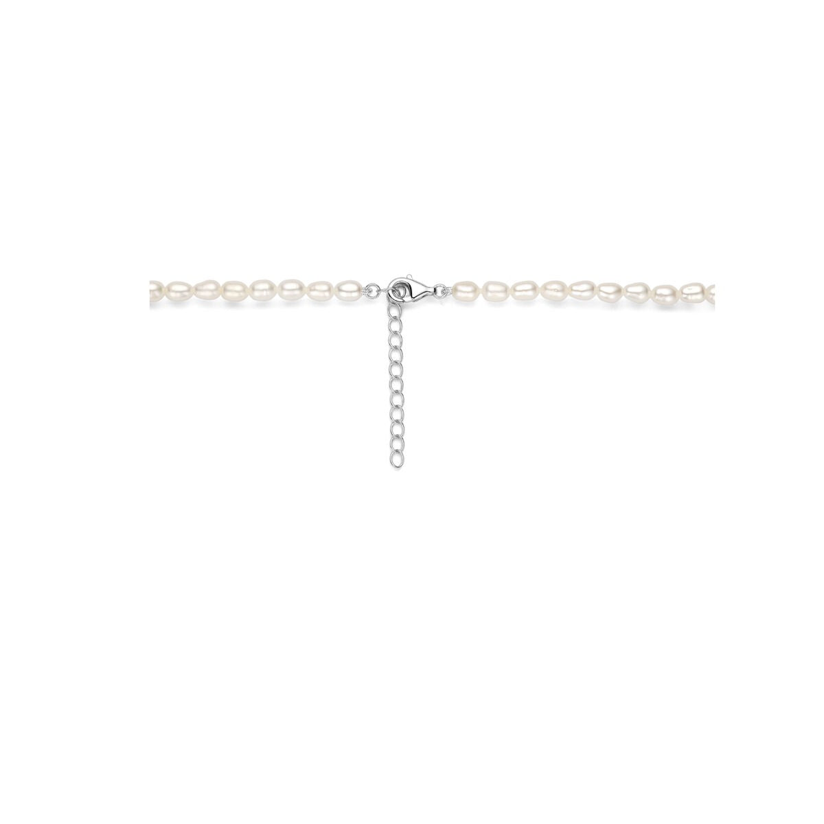 Zilveren ketting met parel – gerhodineerd 925 zilver
