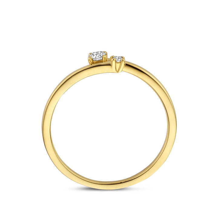 Gouden dames ring met diamant – 14k geelgoud