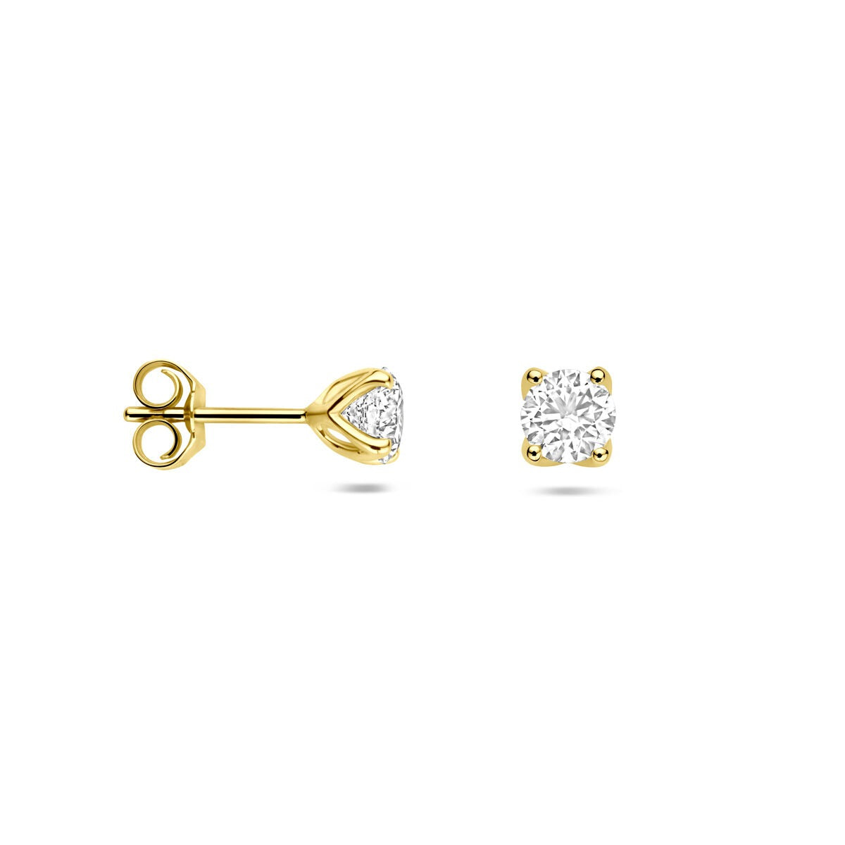 14k geelgouden oorknoppen met lab grown diamant – 1.0 ct