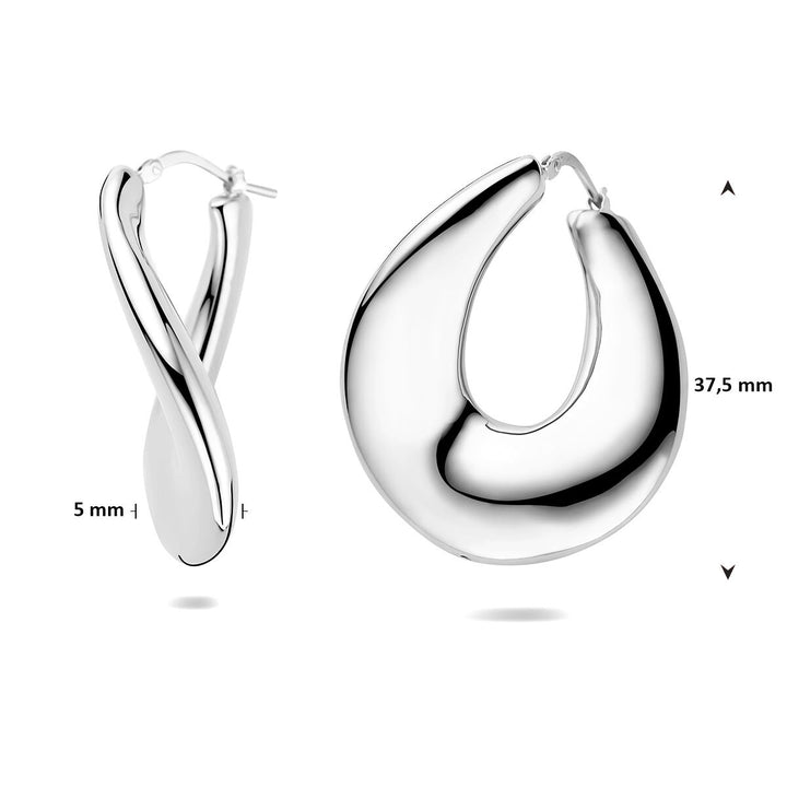 Zilveren oorringen – gerhodineerd 925 zilver