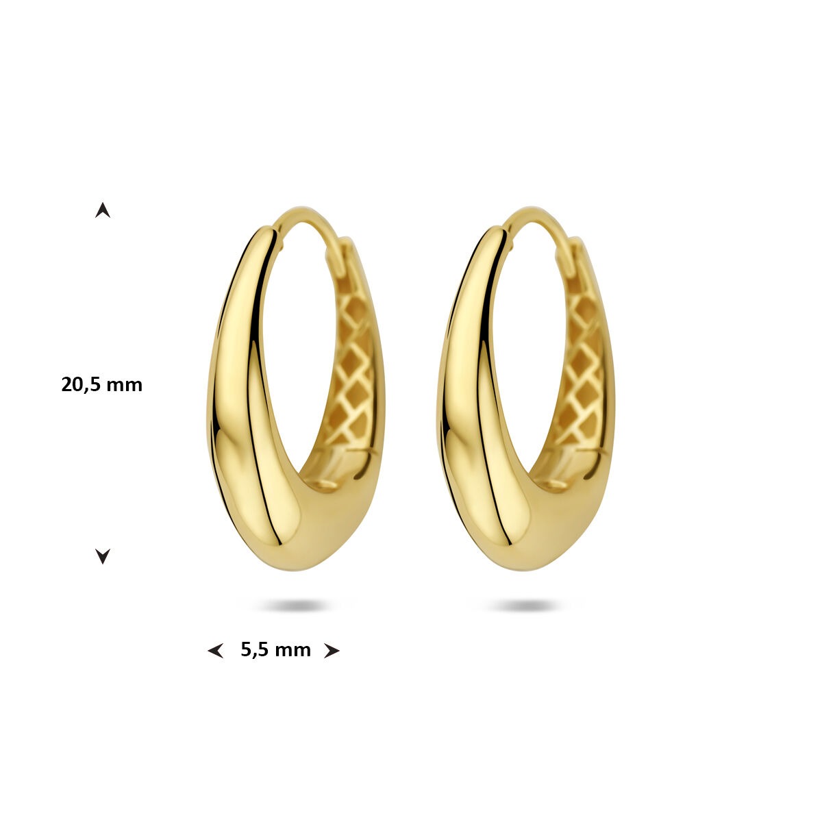 14k Geelgouden oorringen dames