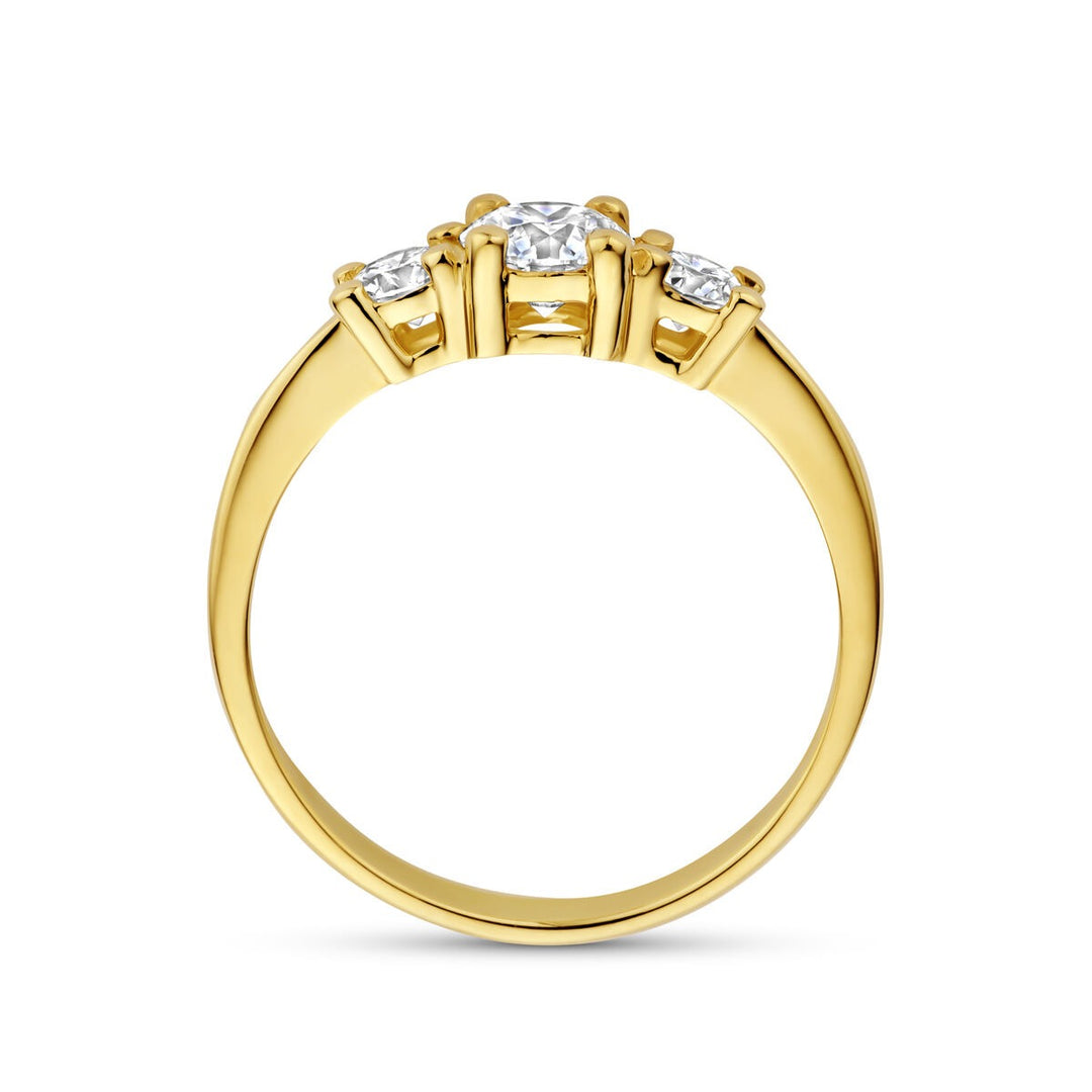 14k Geelgouden ring met lab grown diamant – inclusief certificaat