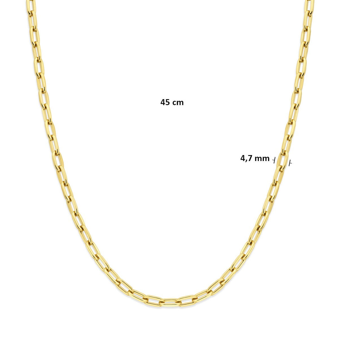 Gouden dames ketting – 14k anker schakel 4,7 mm