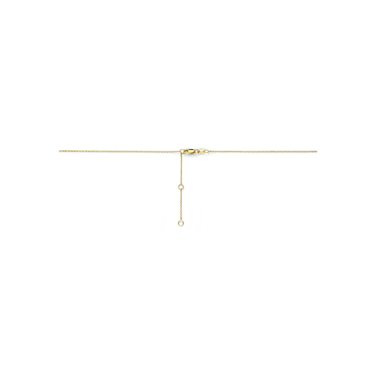 14k Geelgouden ketting met hartje diamant