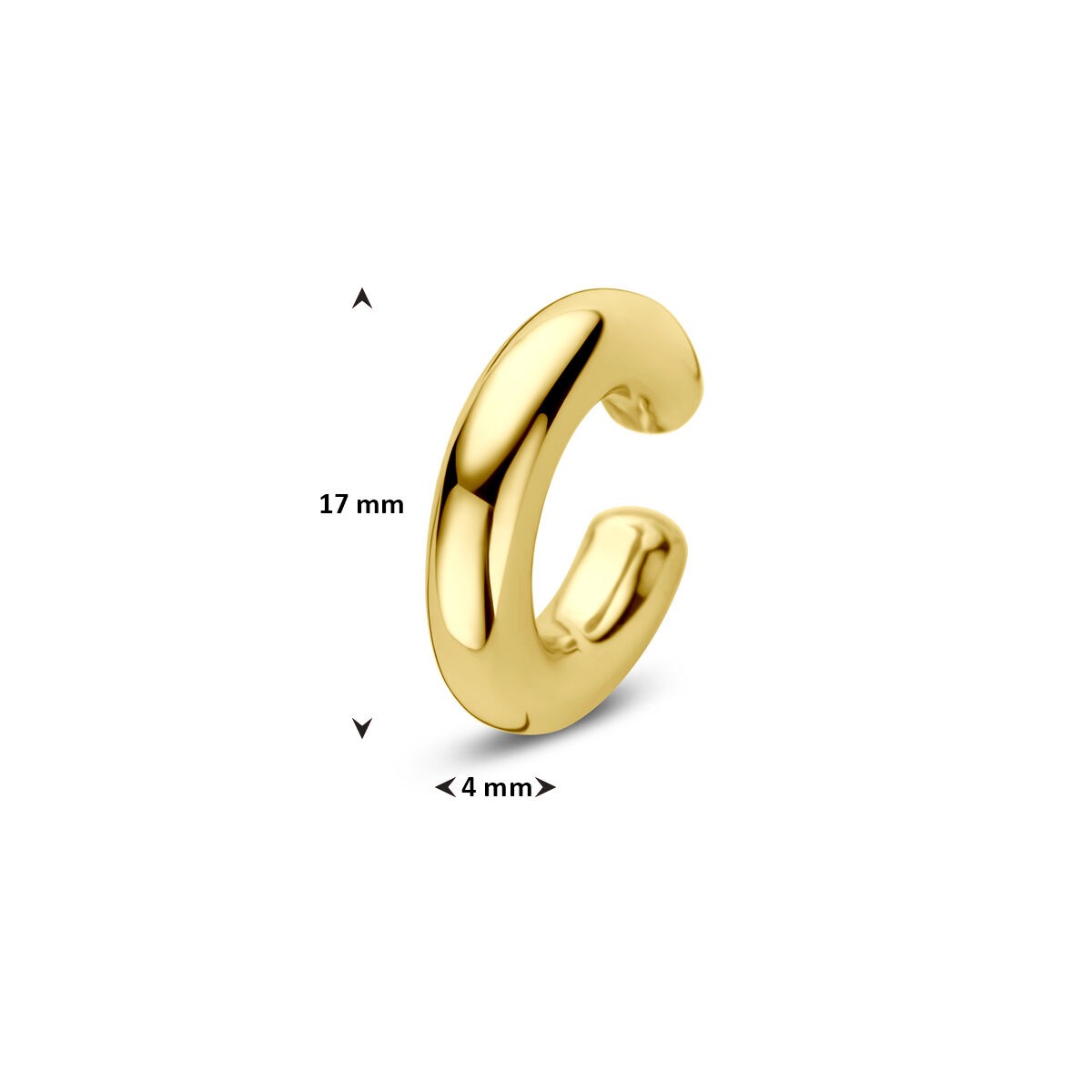 Verguld zilveren ear cuff – 925 zilver