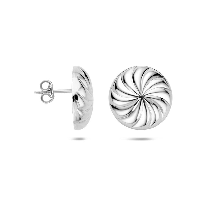 Zilveren oorknopjes knoopvorm 925 gerhodineerd