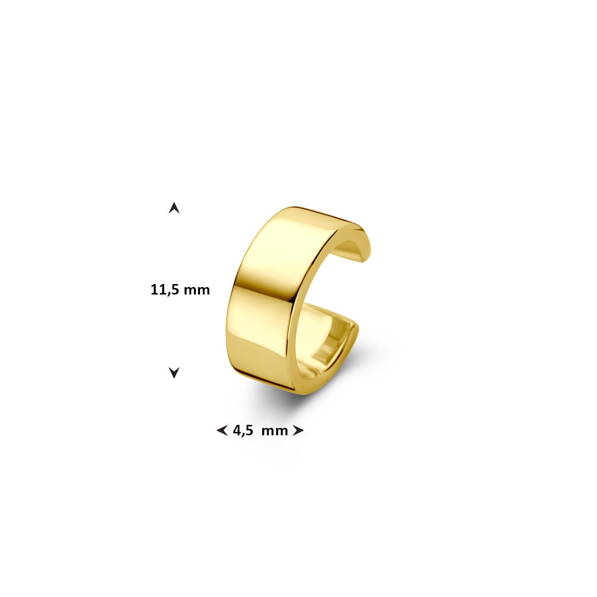 Verguld zilveren ear cuff dames