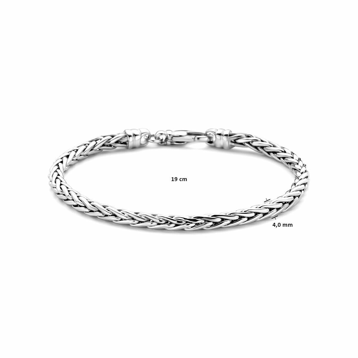 Zilveren armband vossestaart – gerhodineerd