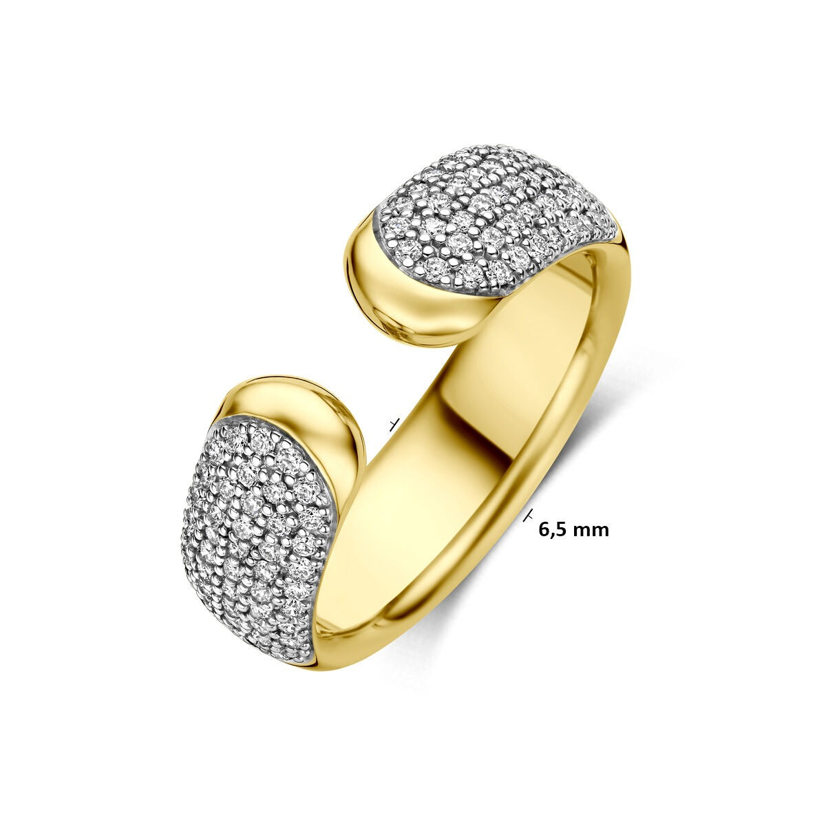 14k geelgouden ring met diamant