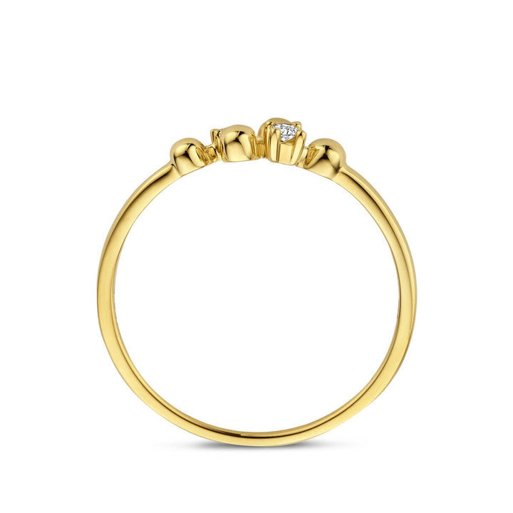 Gouden dames ring met diamant – 14k geelgoud