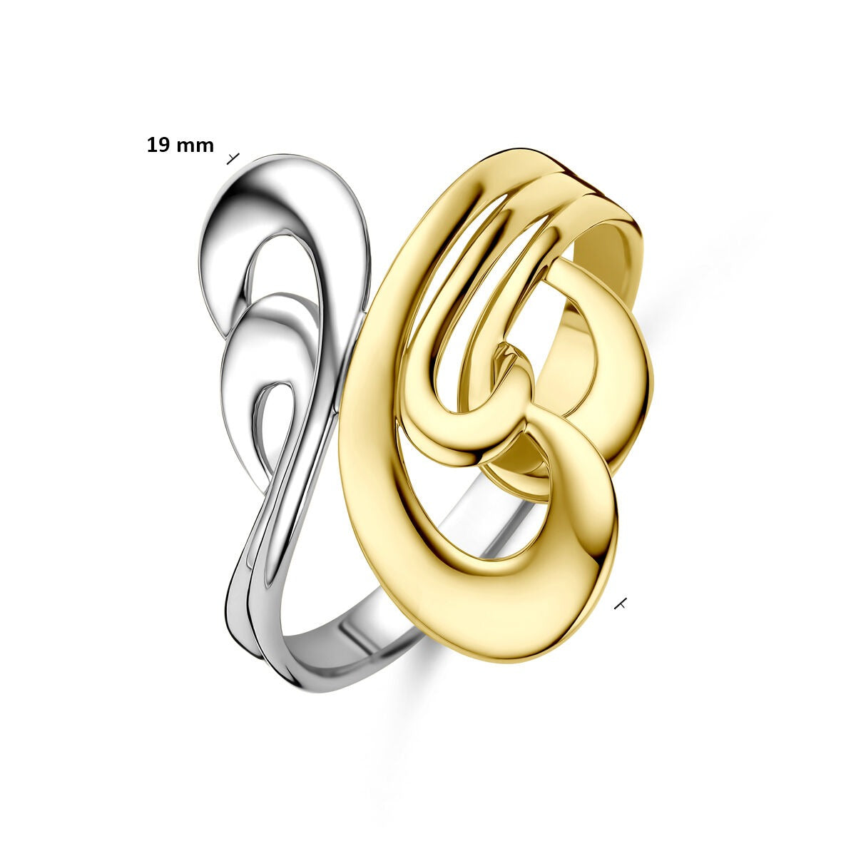 14k Bicolor gouden dames ring