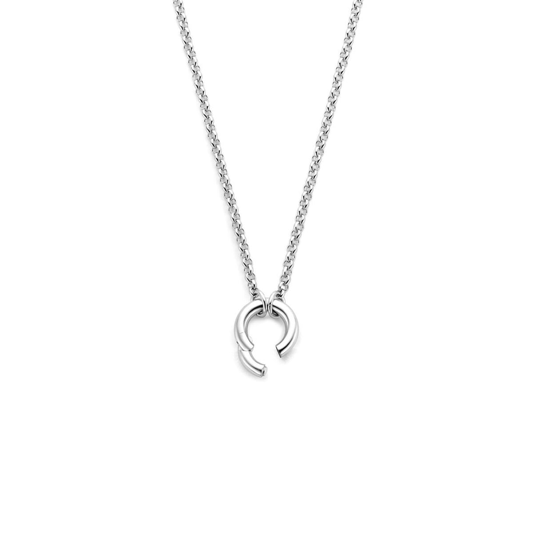 Zilveren jasseron collier met connector – gerhodineerd 925 zilver