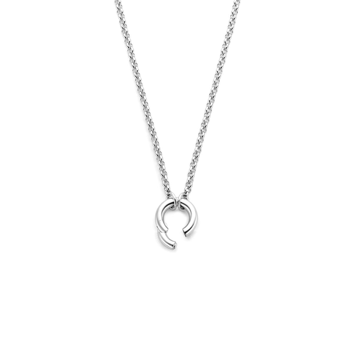 Zilveren jasseron collier met connector – gerhodineerd 925 zilver
