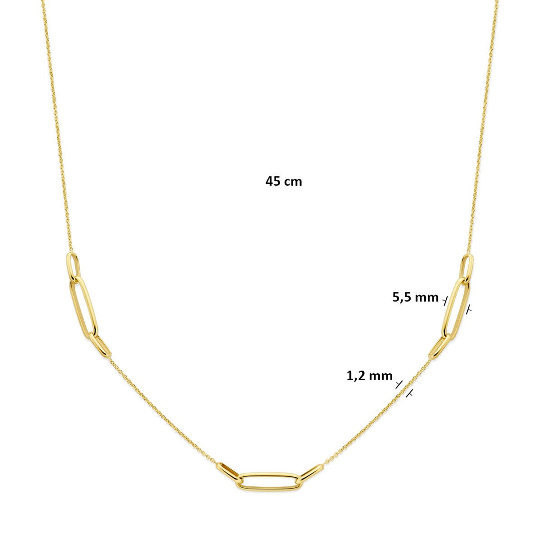 Gouden dames ketting – 14k fijn schakelcollier 1,2 mm