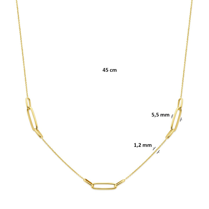 Gouden dames ketting – 14k fijn schakelcollier 1,2 mm